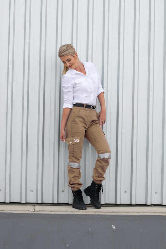 Khaki J54 Overall Trousers Ladies