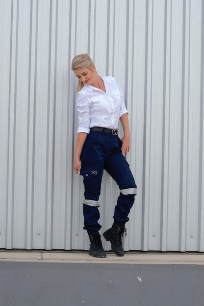 Navy J54 Overall Trousers Ladies